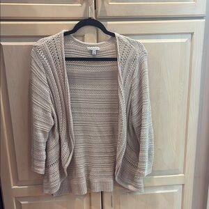 Croft & Barrow Women's Taupe Open-Front Cardigan Cottagecore Neutral XL